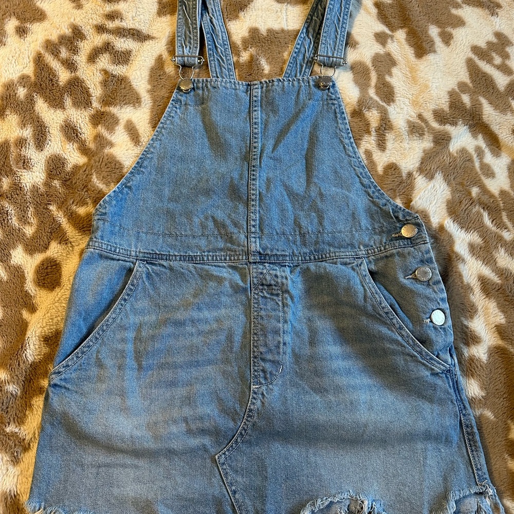 Denim Free People Overall Dress